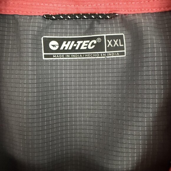 Hi-Tec Shirt Men's 2XL Red Short Sleeve Button Front Mesh Lined Chest Pockets - Picture 7 of 11